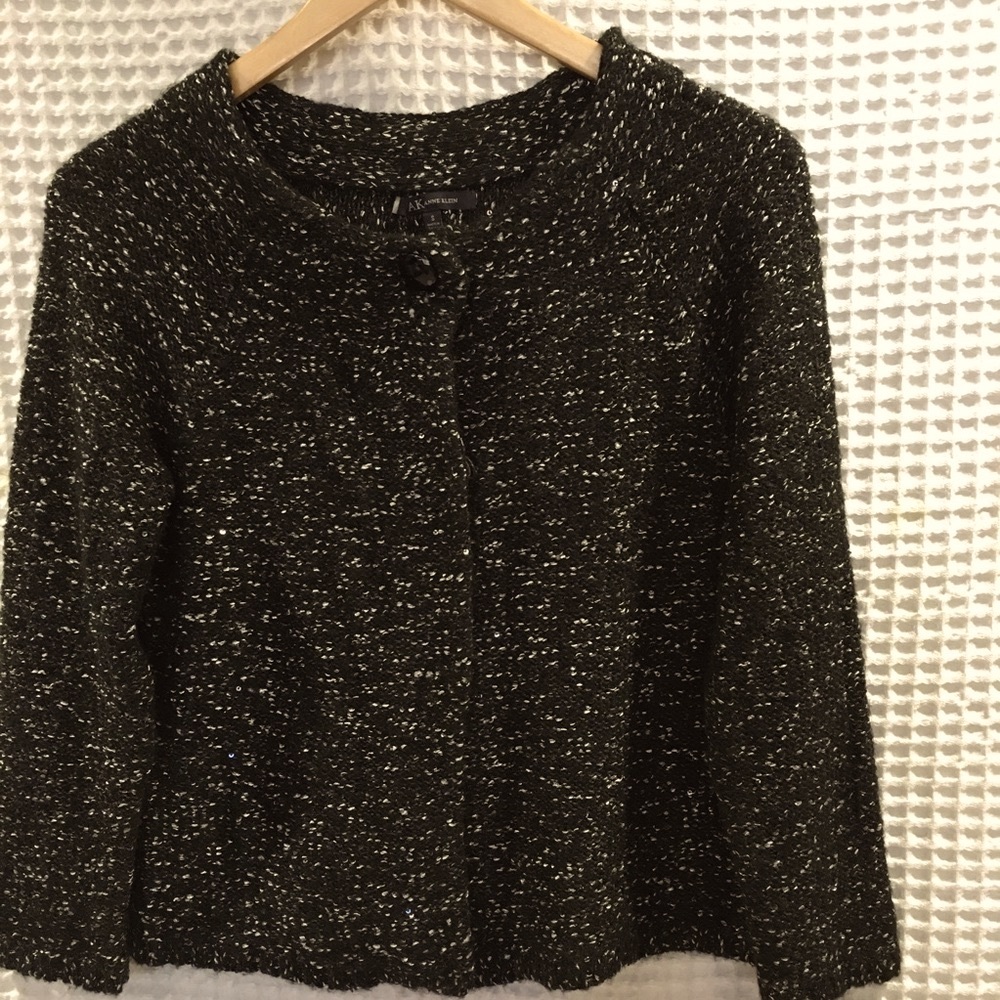 Like New Anne Klein knit sweater jacket. Size S